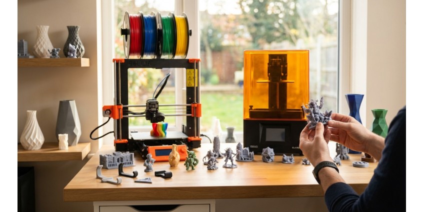 Як вибрати 3D принтер для дому у 2026: технології FDM vs SLA, матеріали, калібрування та перші проєкти для початківців