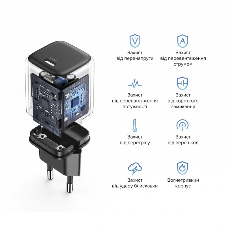 Сетевое зарядное устройство UGREEN CD318 Nexode mini 20W Charger EU (UGR-90664)