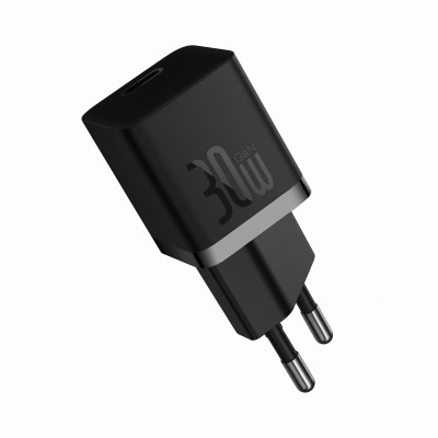 Мережевий зарядний пристрій Baseus GaN5 Fast Charger (mini) 1C 30W EU Black (CCGN070401)