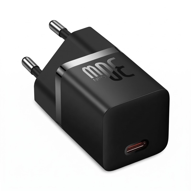Мережевий зарядний пристрій Baseus GaN5 Fast Charger (mini) 1C 30W EU Black (CCGN070401)