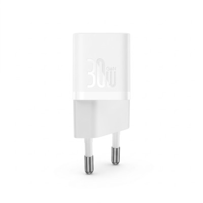 Мережевий зарядний пристрій Baseus GaN5 Fast Charger (mini) 1C 30W EU White (CCGN070502)