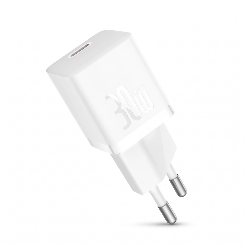 Сетевое зарядное устройство Baseus GaN5 Fast Charger (mini) 1C 30W EU White (CCGN070502)