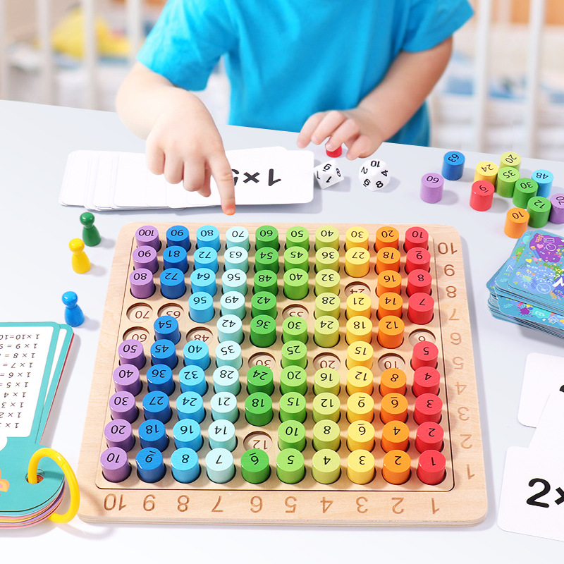 Treehole wooden educational board "3 in 1 Multiplication Table"