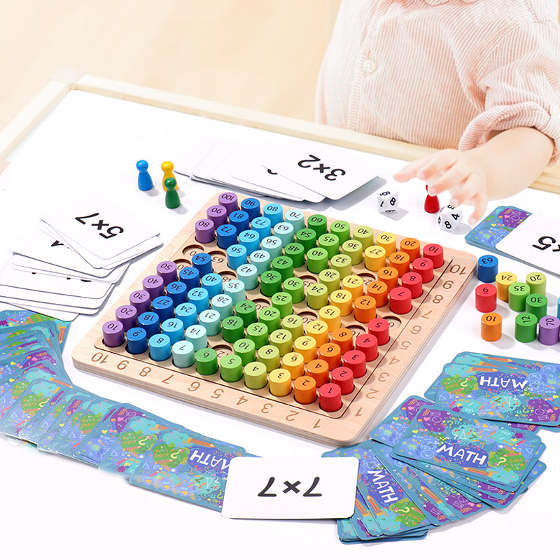 Treehole wooden educational board "3 in 1 Multiplication Table"