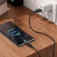 Кабель HOCO X90 Cool Type-C, силіконовий, швидка зарядка 3А, 1м, чорний