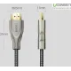 UGREEN HD131 HDMI Cable Carbon Fiber Zinc Alloy 1m, Gray (HD131)