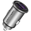 Автомобильное зарядное устройство Vention Two-Port USB 60W QC 3.0 Gray FFEH0