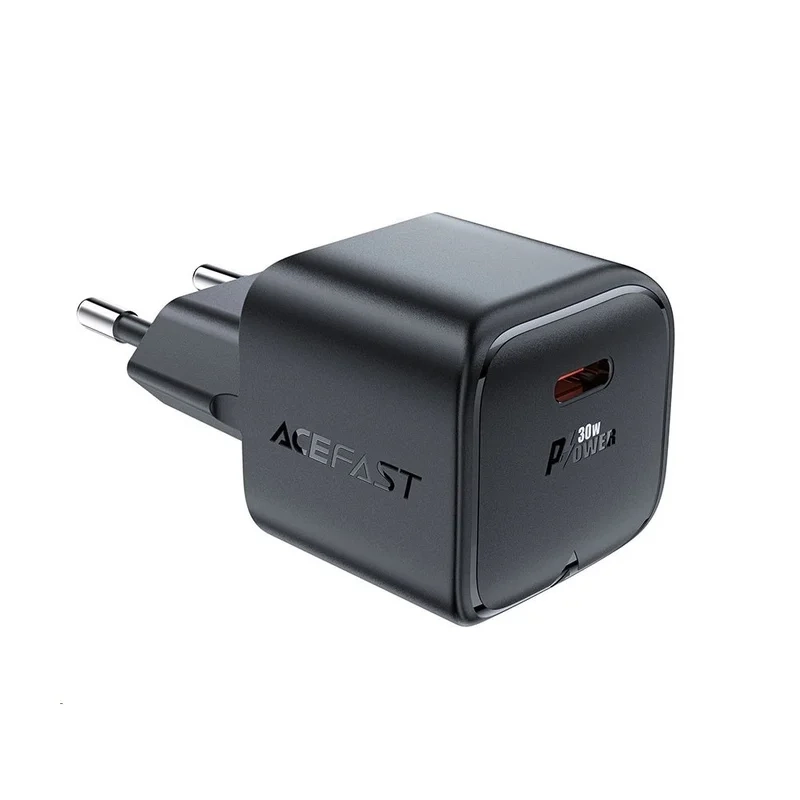 Мережевий зарядний пристрій ACEFAST A77 mini PD30W GaN USB-C Black