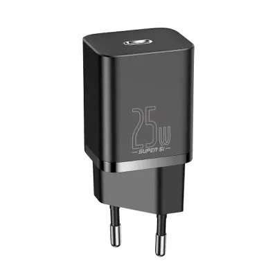 Baseus Super Si Quick Charger 1C 25W EU Black Network Charging Device