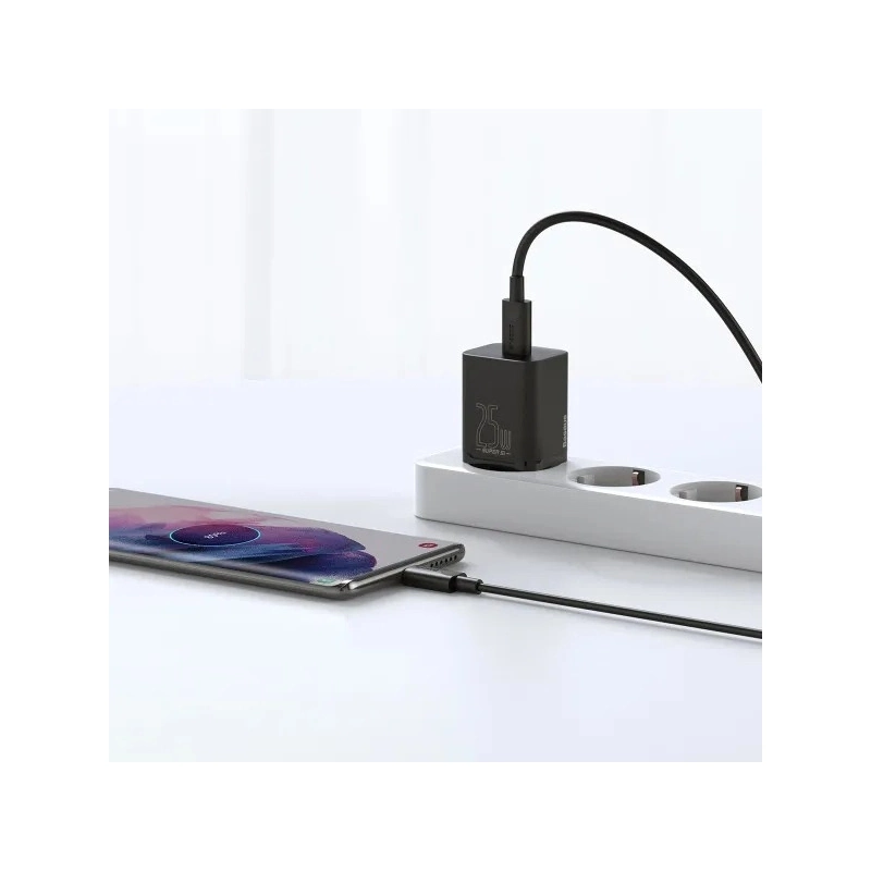 Мережевий зарядний пристрій Baseus Super Si Quick Charger 1C 25W EU Black