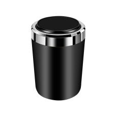 Попільничка з кришкою та підсвіткою  в підсклянник Чорна