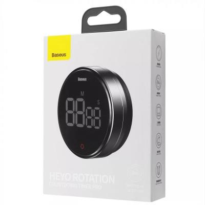 Кухонный таймер цифровой Baseus Heyo Rotation LED Countdown Pro 3xAAA Dark Gray