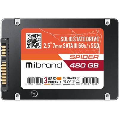 SSD Mibrand Spider 480GB 2.5" 7mm SATAIII Standard (MI2.5SSD/SP480GBST)