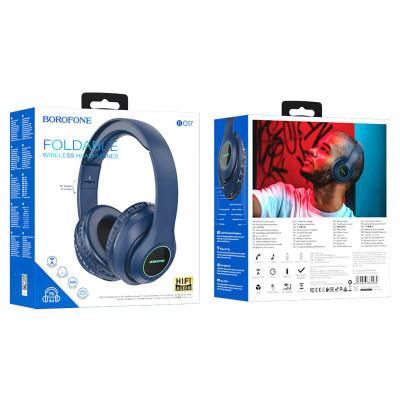 Беспроводные наушники BOROFONE BO17 Wireless Headphones со встроенным микрофоном Bluetooth 5.0 + AUX + TF Dark Blue (BO17DU)