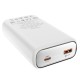 УМБ HOCO Q1A Kraft Fully Compatible Power Bank 20000 mAh USB-A+Type-C White (6931474736178)