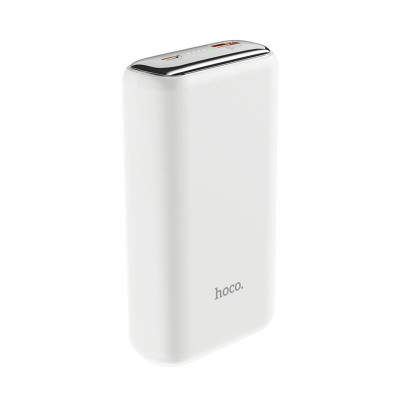 УМБ HOCO Q1A Kraft Fully Compatible Power Bank 20000 mAh USB-A + Type-C White (6931474736178)
