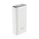 УМБ HOCO Q1A Kraft Fully Compatible Power Bank 20000 mAh USB-A+Type-C White (6931474736178)