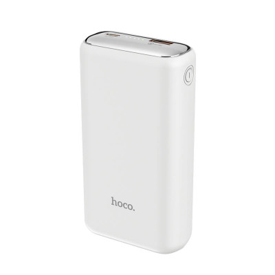 УМБ HOCO Q1A Kraft Fully Compatible Power Bank 20000 mAh USB-A + Type-C White (6931474736178)