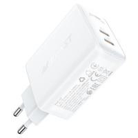 Мережевий зарядний пристрій ACEFAST A29 PD 50W GAN 2xType-C (USB-C) Dual Port Charger White  (AFA29W)