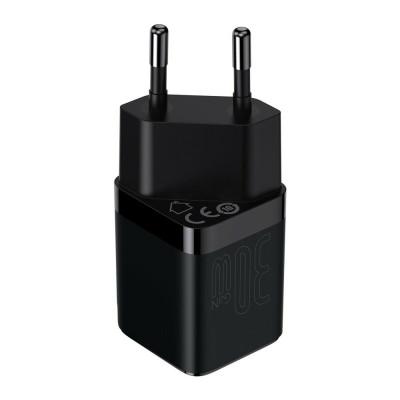 Мережевий зарядний пристрій BASEUS GAN3 Fast Charger 1C 30W EU Type-C Black (CCGN010101)