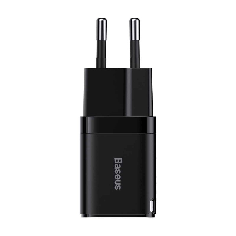 Сетевое зарядное устройство BASEUS GAN3 Fast Charger 1C 30W EU Type-C Black (CCGN010101)