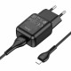 Мережевий зарядний пристрій HOCO C96A 10.5W+ кабель USB to Lightning (for iPhone) Black (6931474765987)