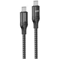 Кабель Borofone BX56 Type-C to Type-C 60W 3A, Power Delivery, QuickCharge 4.0, 1.5м Black (BX56CCB)