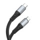 Кабель Borofone BX88 Solid Type-C to Type-C 60W 3A, Power Delivery, QuickCharge 4.0, 1м Black (BX88CCB)