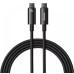 Кабель Baseus Tungsten Gold Data Cable 240W, Power Delivery 3.1, 480Mbps, Type-C to Type-C 2м Black (CAWJ040101)