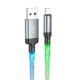 Кабель HOCO U112 Shine Charging Data Cable для iPhone USB to Lightning, 1м, 2.4А Grey (6931474788801)