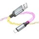 Кабель HOCO U112 Shine Charging Data Cable for iPhone USB to Lightning, 1м, 2.4А Grey (6931474788801)
