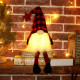 Christmas figurine Gnome with illumination 40 cm Red