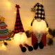 Christmas figurine Gnome with illumination 40 cm Red