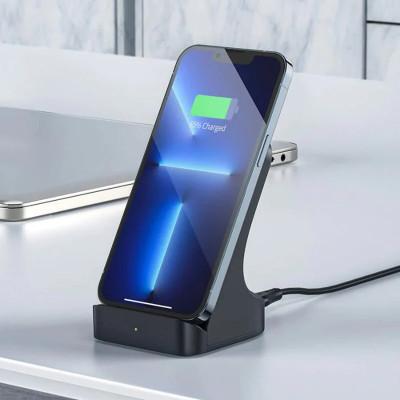 Бездротовий зарядний пристрій Acefast AirCharge E14 Desktop Wireless Charger 15W Space Grey (AFE14)