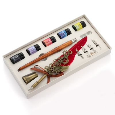 Подарунковий набір для каліграфії Перова ручка Autonomy SP284703 0.5 мм з чорнилом Bright Red