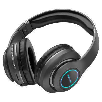 Бездротові навушники BOROFONE BO17 Wireless Headphones з вбудованим мікрофоном Bluetooth 5.0 + AUX + TF Black (BO17B)