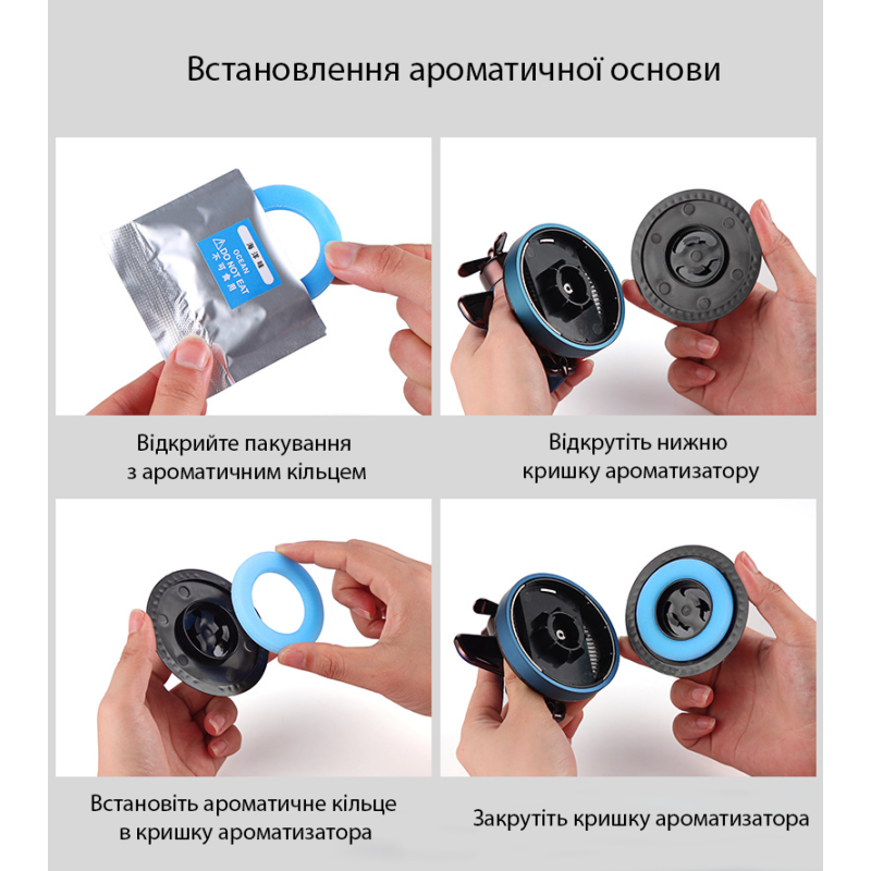 Ароматизатор BUSHINECO II Fighter Car Air Freshener Самолет Синий Океан (с наполнителем в комплекте)