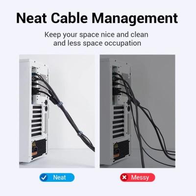 Органайзер для кабелів Vention Cable Tie 3м стяжка/липучка Black (KAABI)