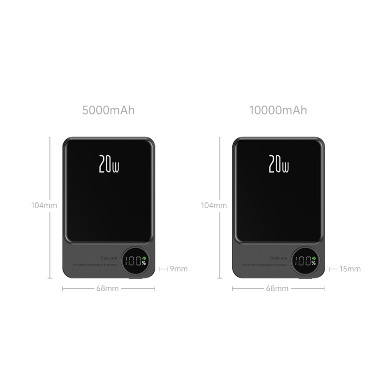 УМБ CYKE Q9 10000 mAh Black PD 20W MagSafe Wireless Powerbank