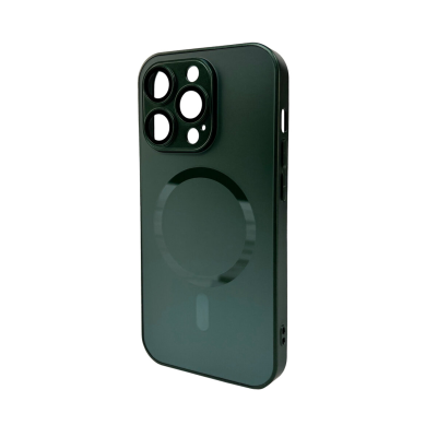 Чохол для смартфона AG Glass Matt Frame Color Magsafe with Logo для Apple iPhone 15 Pro Max Cangling Green (AGMattFrameMGiP15PMGreen)