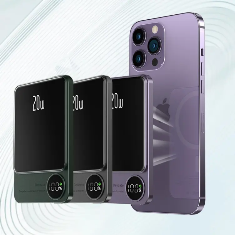 УМБ CYKE Q9 10000 mAh Purple PD 20W MagSafe Wireless Powerbank