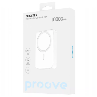 УМБ Proove Booster 20W 10000 mAh MagSafe Wireless Powerbank White (54271)