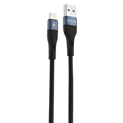 Кабель Proove Light Silicone 2.4А, USB Type-A to Apple Lightning 1м Black (49193)