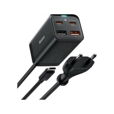 Мережевий зарядний пристрій Baseus GAN3 Pro Desktop Fast Charger 100W EU 2x USB Type-A + 2x USB Type-C PD3.0 QC4.0 AFC Black (CCGP000101)