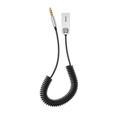 Bluetooth-адаптер Baseus Wireless Adapter Cable USB-A + AUX to Bluetooth 5.0 Black (CABA01-01)