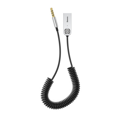 Bluetooth-адаптер Baseus Wireless Adapter Cable USB-A+AUX to Bluetooth 5.0 Black (CABA01-01)