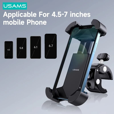 Велодержатель для мобильного телефона Usams US-ZJ064 Cycling ShockProof Phone Holder Black (ZJ064ZJ01)