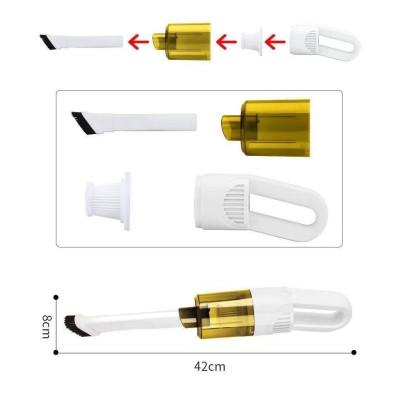 Автомобильный портативный беспроводной пылесос K-9T 3.7V/1200mAh USB 3 in 1 ручной аккумуляторный два фильтра и 3 насадки Черный