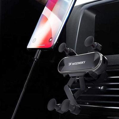 Автотримач для телефона Wozinsky Gravity Car Holder Black (WCH-05)