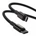 Кабель Baseus Tungsten Gold Data Cable 100W, Power Delivery, Quick Charge 3.0, 480Mbps, Type-C to Type-C 2м Black (CATWJ-A01)